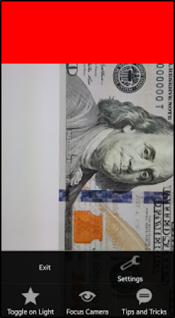Scanbeeld van dollar biljet